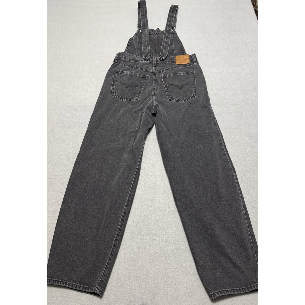 Levi's Premium Black Denim Overalls Women's Adjustable Strap Grunge Y2K Size S - Picture 14 of 16
